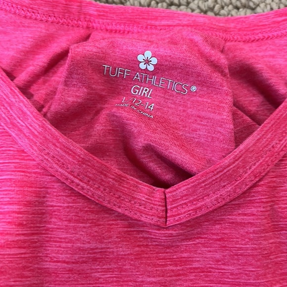 Tuff Athletics GIRL pink active wear t-shirt - Picture 3 of 7